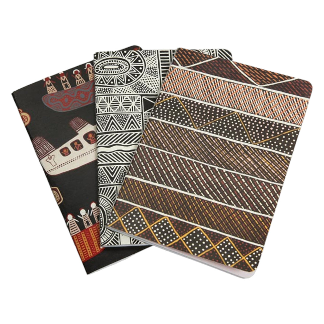 A6 NOTEBOOKS SET OF 3 - MUNUPI ARTS ABORIGINAL ART