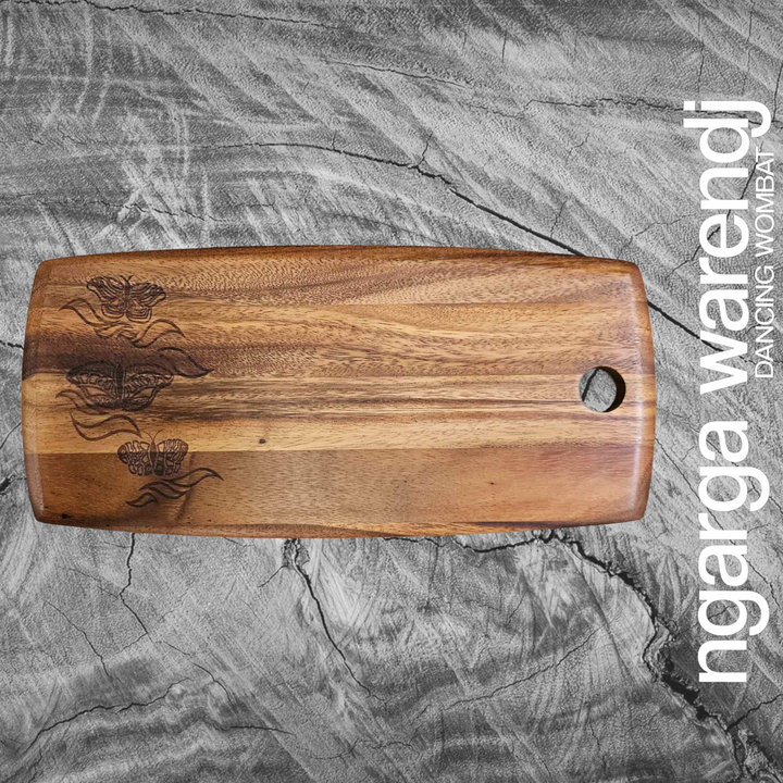 ACACIA WOOD SMALL PLATTER - ASSORTED DESIGNS