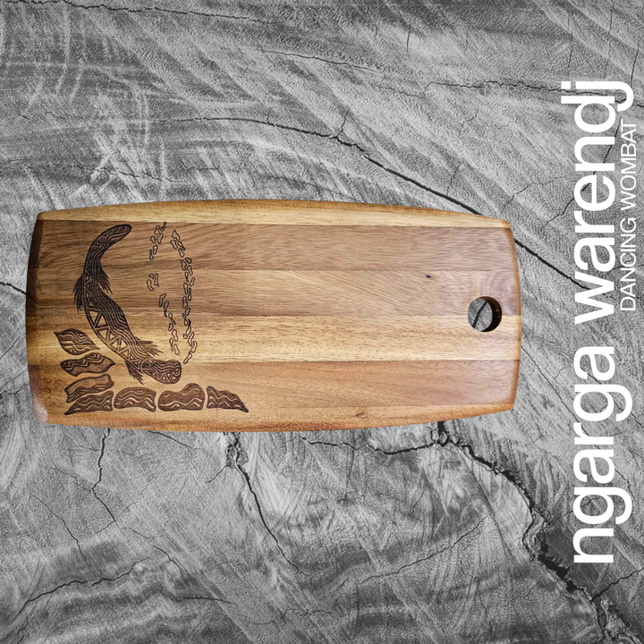 ACACIA WOOD SMALL PLATTER - ASSORTED DESIGNS