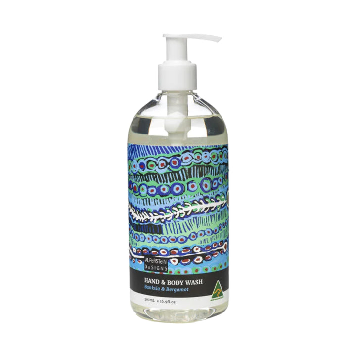 HAND & BODY WASH - ASSORTED ABORIGINAL ART DESIGNS AND FRAGRANCES
