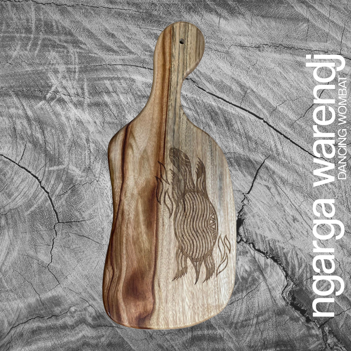 CAMPHOR LAUREL BOARD - LARGE HOOKED HANDLE ASSORTED DESIGNS
