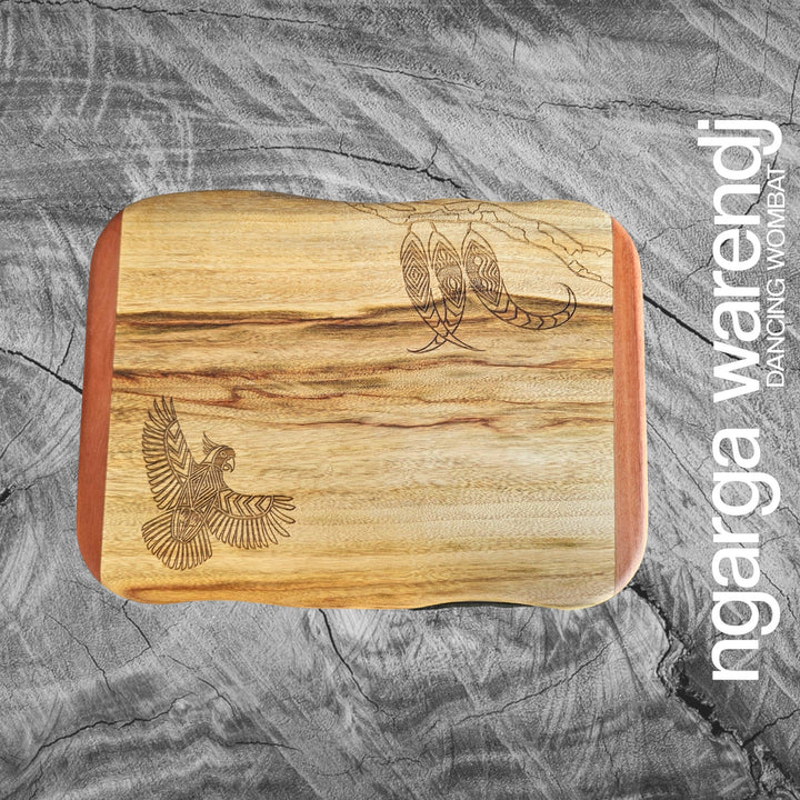 CAMPHOR LAUREL & REDGUM SMALL RECTANGLE BOARD - ASSORTED DESIGNS