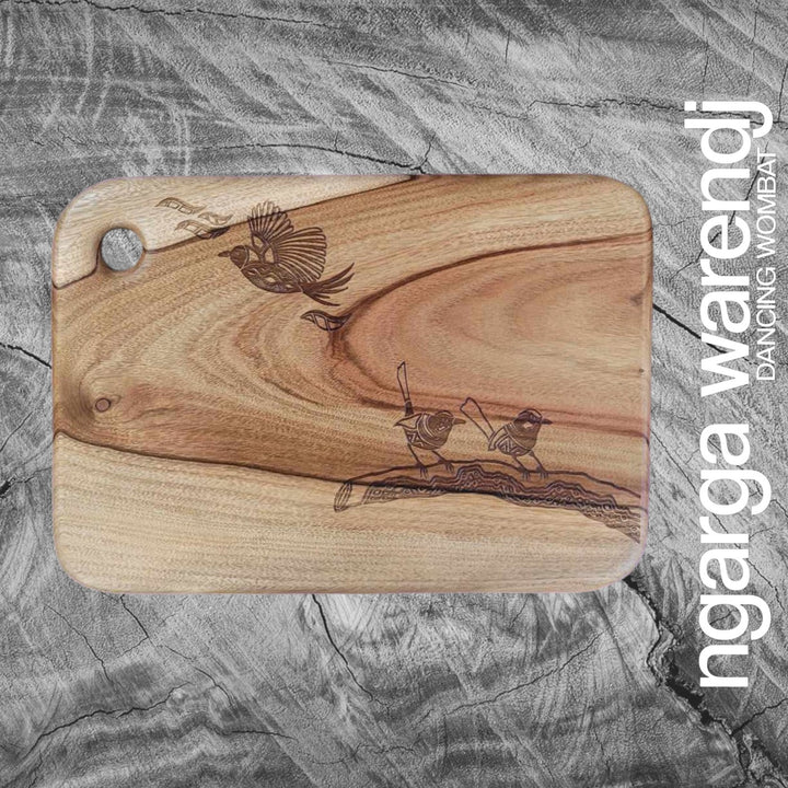 CAMPHOR LAUREL LARGE RECTANGLE BOARD WITH HOLE - ASSORTED DESIGNS