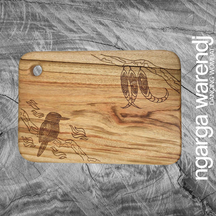 CAMPHOR LAUREL LARGE RECTANGLE BOARD WITH HOLE - ASSORTED DESIGNS