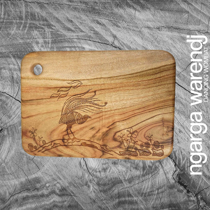 CAMPHOR LAUREL LARGE RECTANGLE BOARD WITH HOLE - ASSORTED DESIGNS