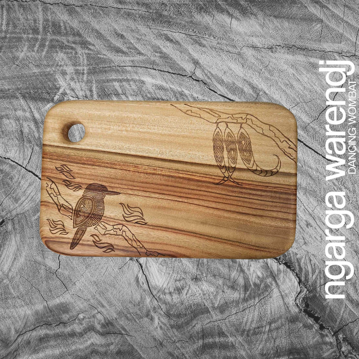 CAMPHOR LAUREL MEDIUM RECTANGLE BOARD WITH HOLE - ASSORTED DESIGNS
