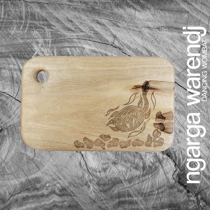 CAMPHOR LAUREL MEDIUM RECTANGLE BOARD WITH HOLE - ASSORTED DESIGNS