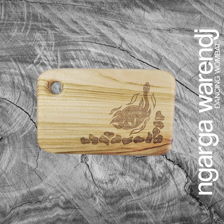 CAMPHOR LAUREL SMALL RECTANGLE BOARD WITH HOLE - ASSORTED DESIGNS