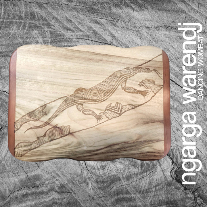 CAMPHOR LAUREL & REDGUM MEDIUM RECTANGLE BOARD - ASSORTED DESIGNS