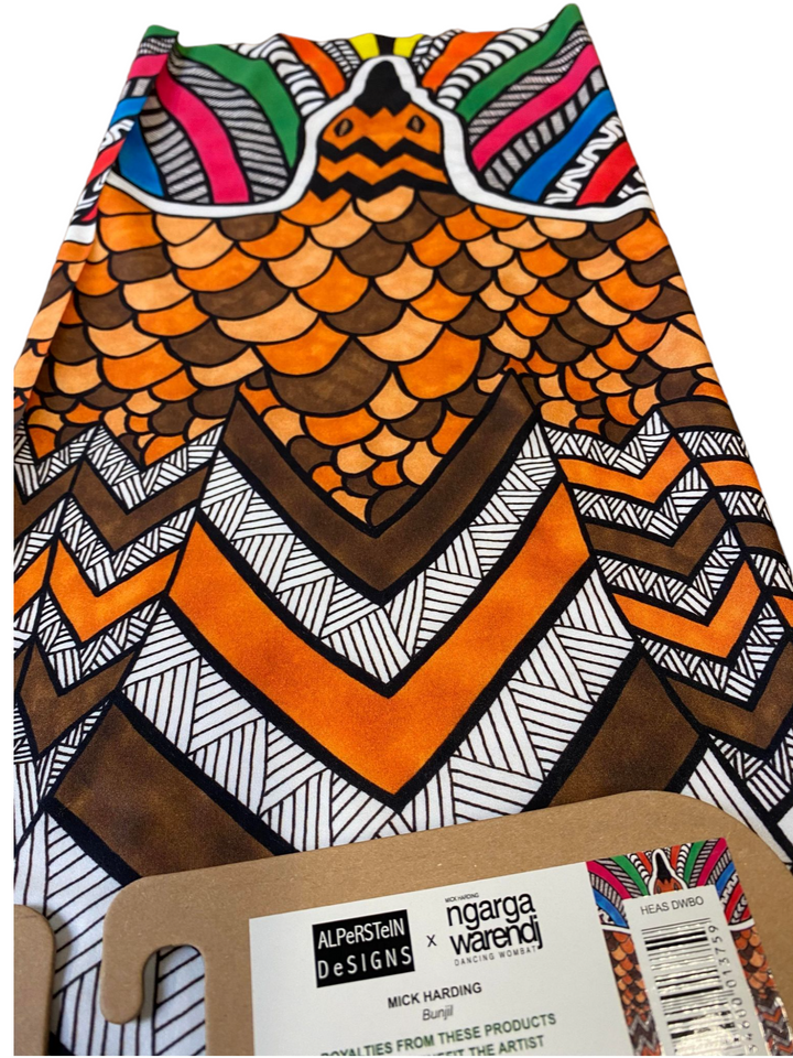 NGARGA WARENDJ DANCING WOMBAT NECK GAITER SHRUG TUBE BUNJIL WEDGE TAILED EAGLE DESIGN