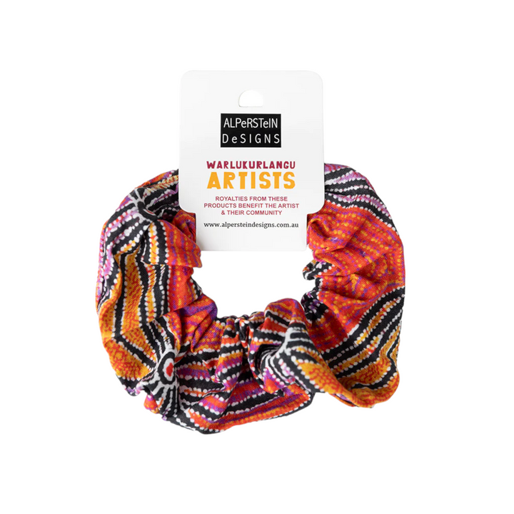 HAIR SCRUNCHIES  (LARGE)  - WARLUKURLANGUABORIGINAL ARTISTS DESIGNS
