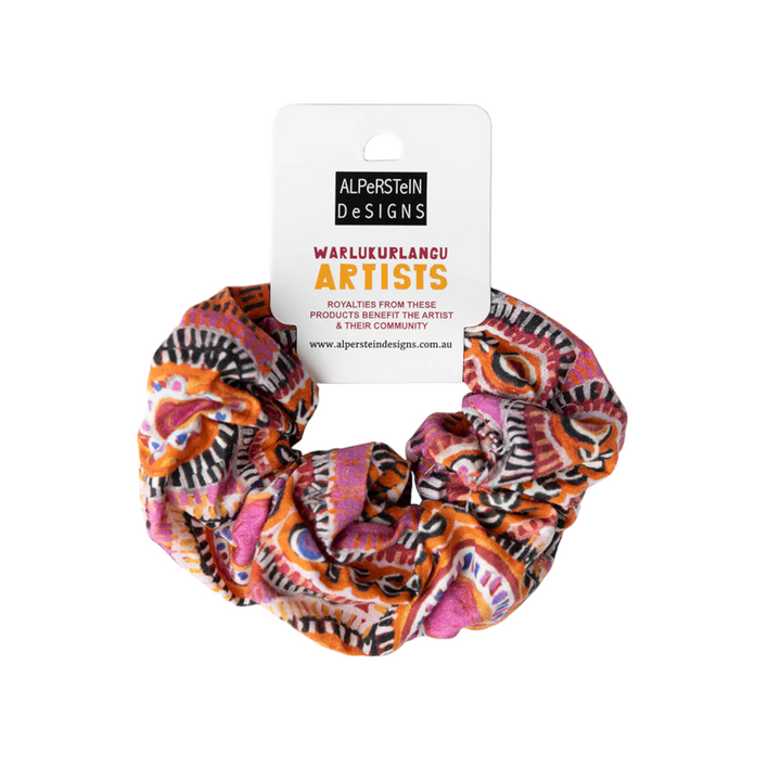 HAIR SCRUNCHIES  (LARGE)  - WARLUKURLANGUABORIGINAL ARTISTS DESIGNS