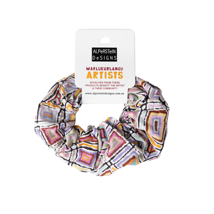 HAIR SCRUNCHIES  (LARGE)  - WARLUKURLANGUABORIGINAL ARTISTS DESIGNS