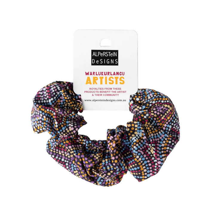 HAIR SCRUNCHIES  (LARGE)  - WARLUKURLANGUABORIGINAL ARTISTS DESIGNS