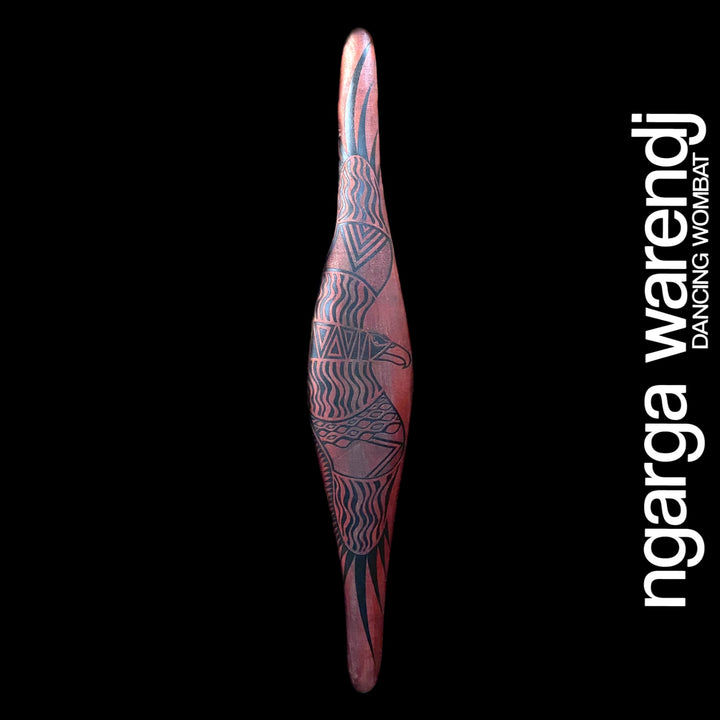 PARRYING SHIELD LARGE WIDE - BUNDJIL THE WEDGE TAILED EAGLE DESIGN