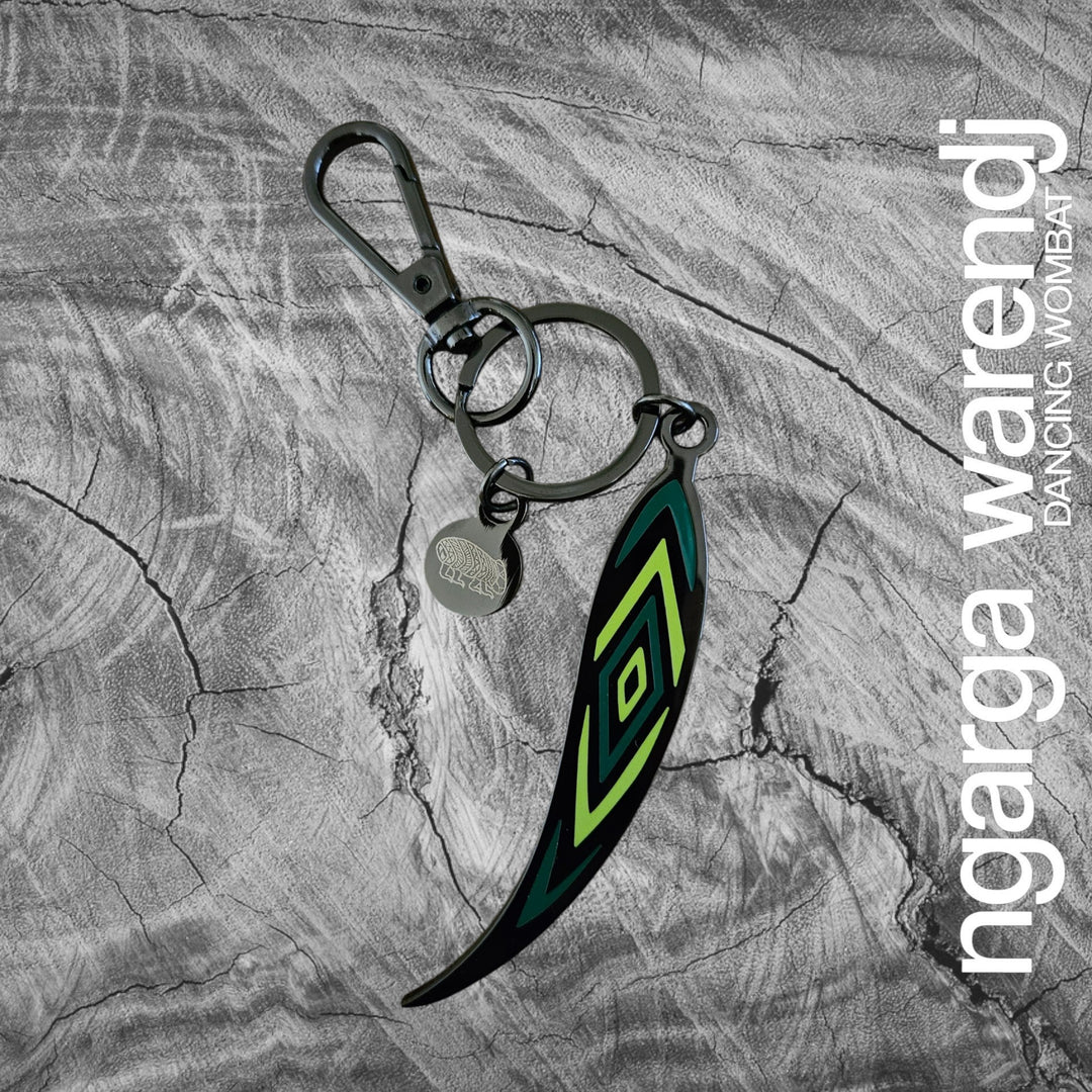 NGARGA WARENDJ - GUM LEAVES KEYCHAIN / KEYRING * NEW *