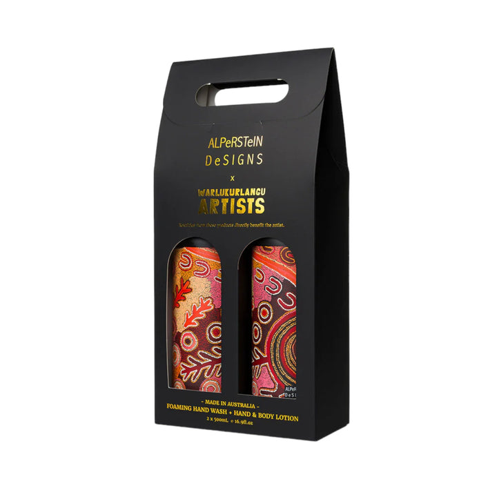 HAND WASH & BODY LOTION GIFT BOX SET - ASSORTED ABORIGINAL ART DESIGNS AND FRAGRANCES