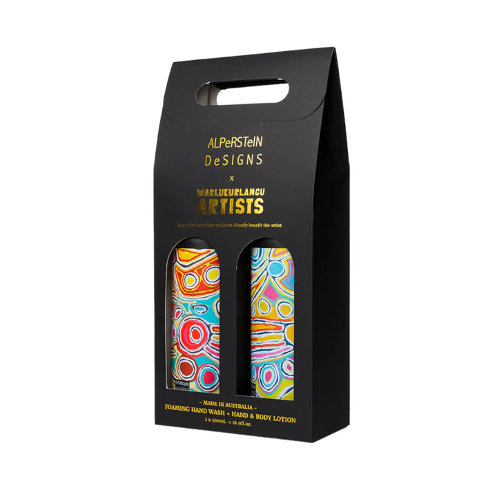 HAND WASH & BODY LOTION GIFT BOX SET - ASSORTED ABORIGINAL ART DESIGNS AND FRAGRANCES