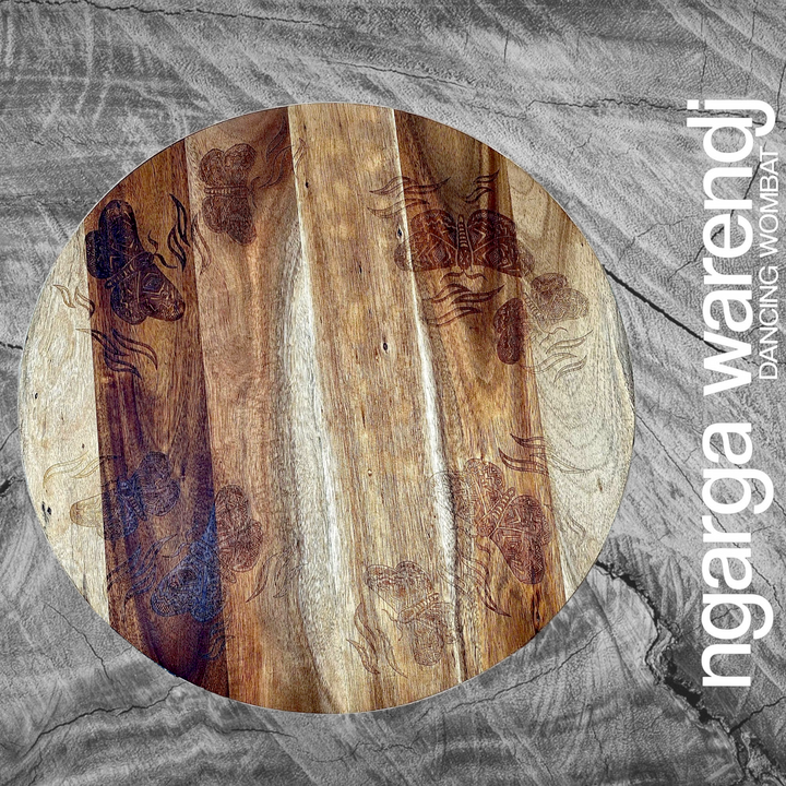 ACACIA WOOD LAZY SUSAN - ASSORTED DESIGNS
