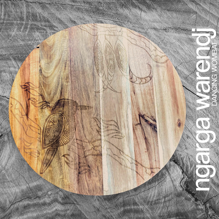 ACACIA WOOD LAZY SUSAN - ASSORTED DESIGNS