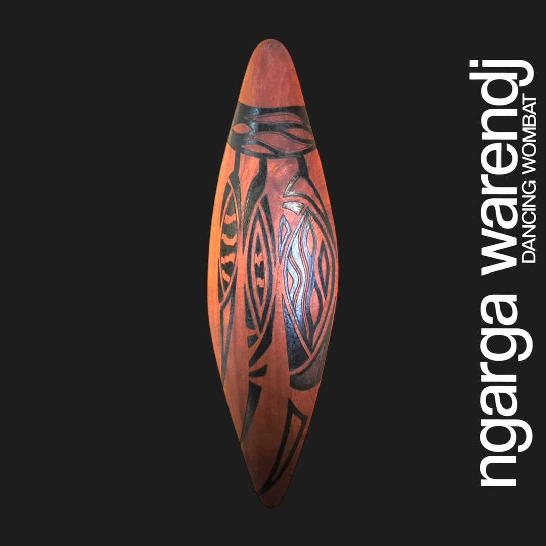 OOAK WALL SHIELD - WOMINDJEKA GUM LEAVES DESIGN