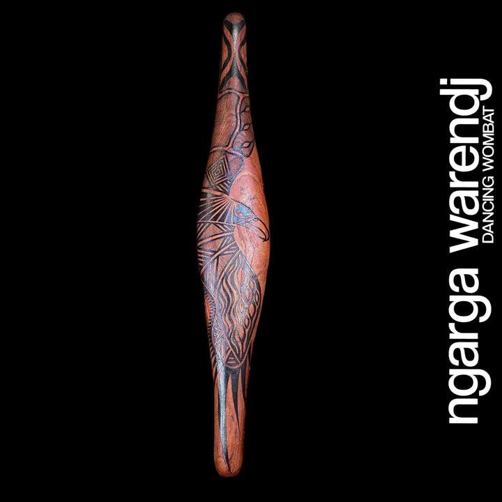 PARRYING SHIELD LARGE WIDE - BUNDJIL THE WEDGE TAILED EAGLE DESIGN