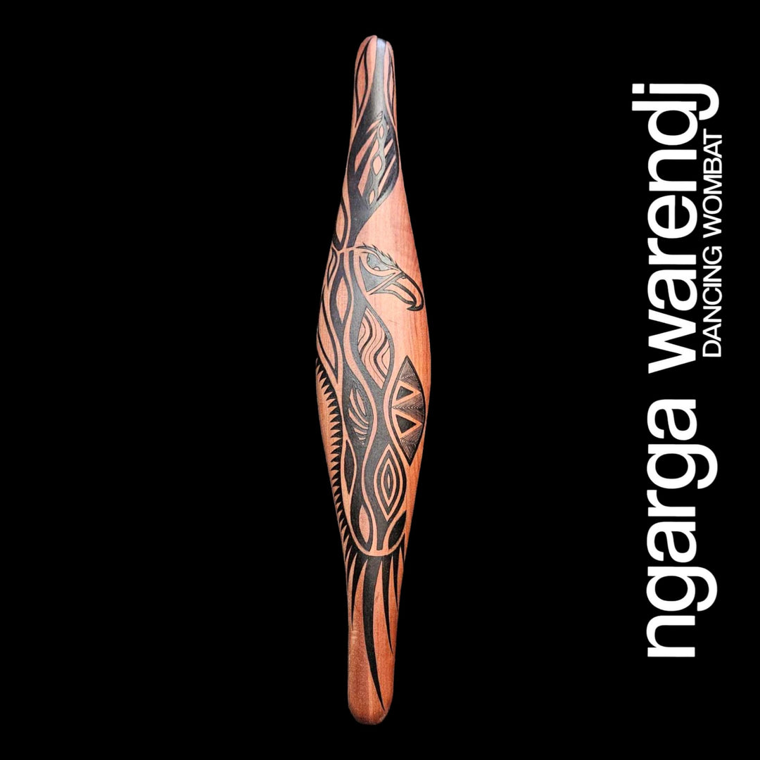 OOAK PARRYING SHIELD MYRTLE - BUNJIL THE WEDGE TAILED EAGLE DESIGN