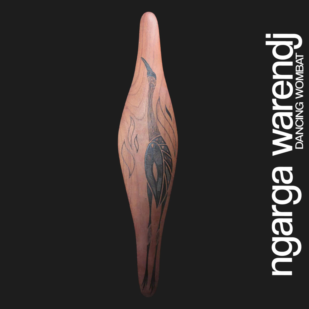 PARRYING SHIELD MEDIUM WIDE - GARORRK THE BROLGA DESIGN