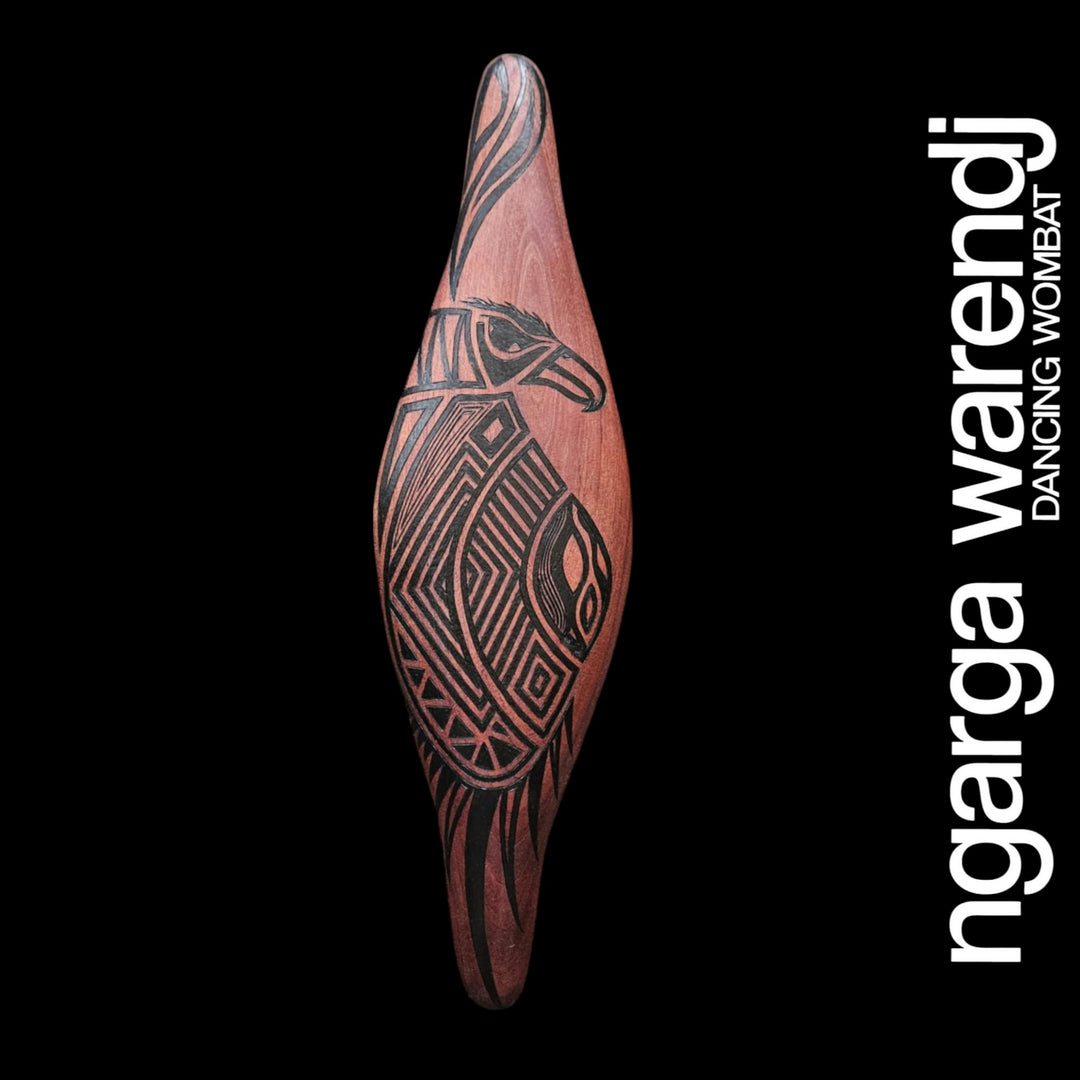 PARRYING SHIELD SMALL WIDE - BUNJIL THE WEDGE TAILED EAGLE DESIGN