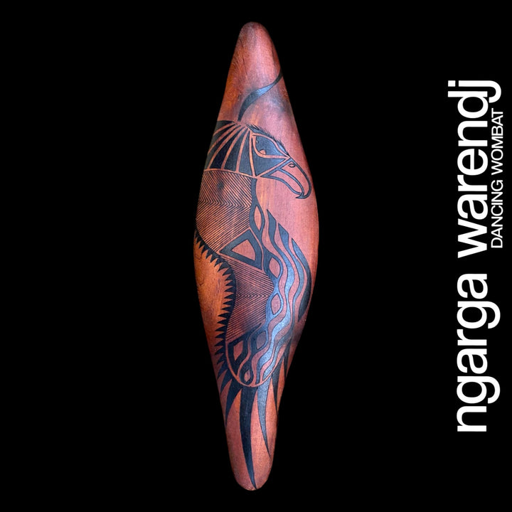 PARRYING SHIELD SMALL WIDE - BUNJIL THE WEDGE TAILED EAGLE DESIGN