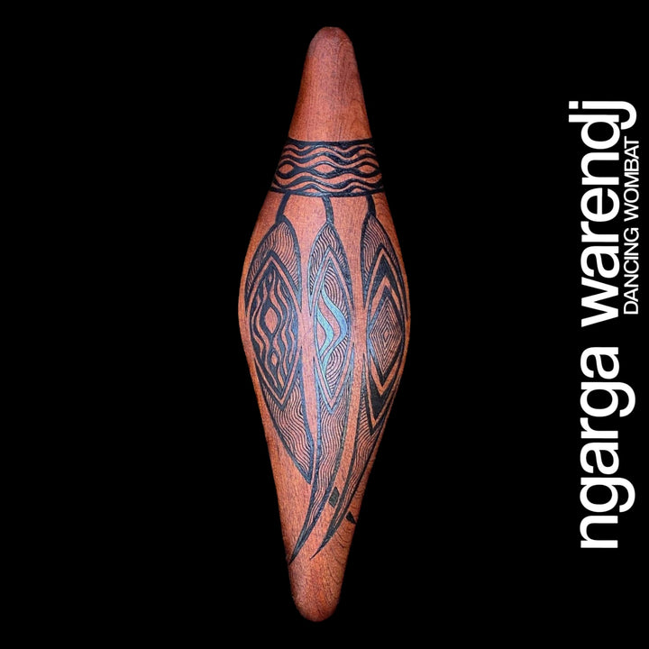 PARRYING SHIELD SMALL WIDE - GUM LEAVES WOMINDJEKA DESIGN