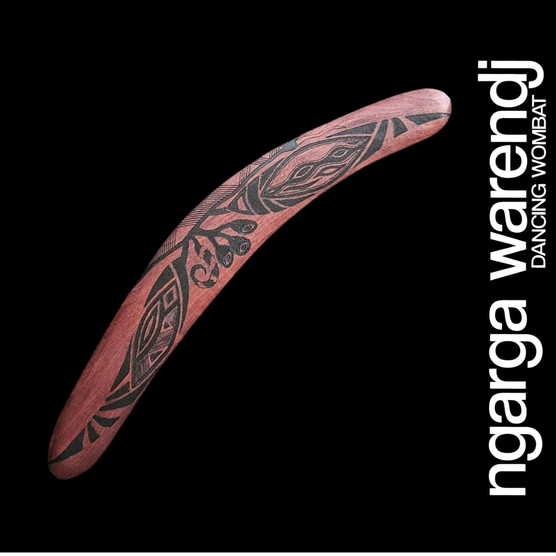 BOOMERANG WANGIM LARGE WOMINDJEKA GUMLEAVES DESIGN