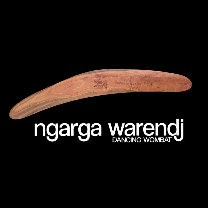 BOOMERANG WANGIM REDGUM MEDIUM BAREBIN BUK TURTLE DESIGN
