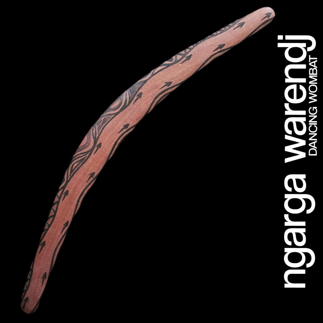 BOOMERANG WANGIM AUSTRALIAN RED CEDAR X-LARGE - BARRING (TRACK) DESIGN