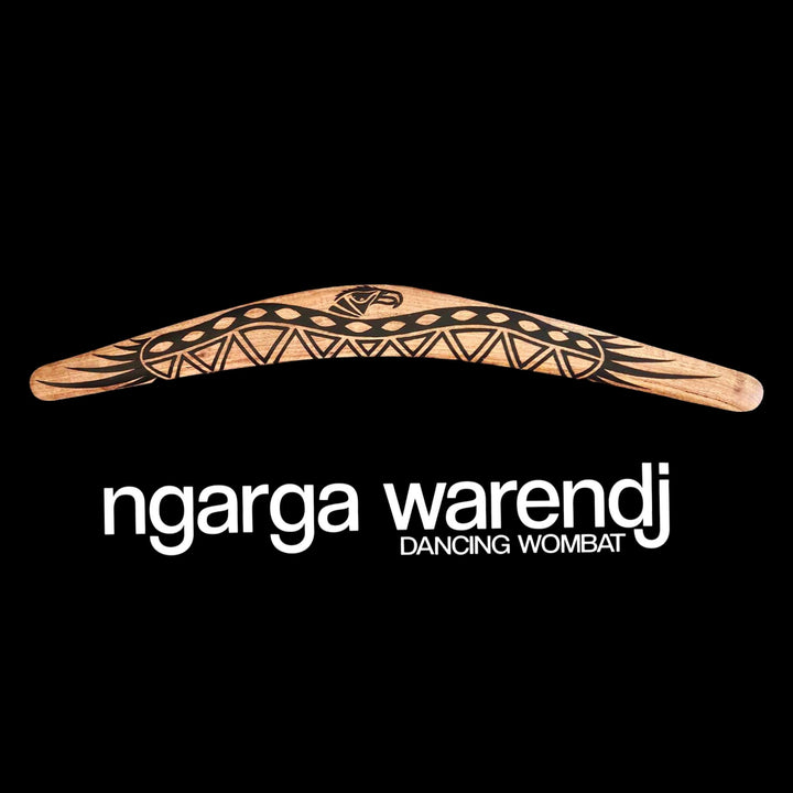 BOOMERANG WANGIM YELLOW STRINGYBARK X-LARGE BUNDJIL WEDGE TAILED EAGLE DESIGN