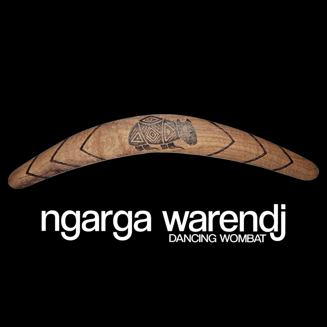 BOOMERANG WANGIM QLD SILKY OAK X-LARGE WARRIIN THE WOMBAT DESIGN