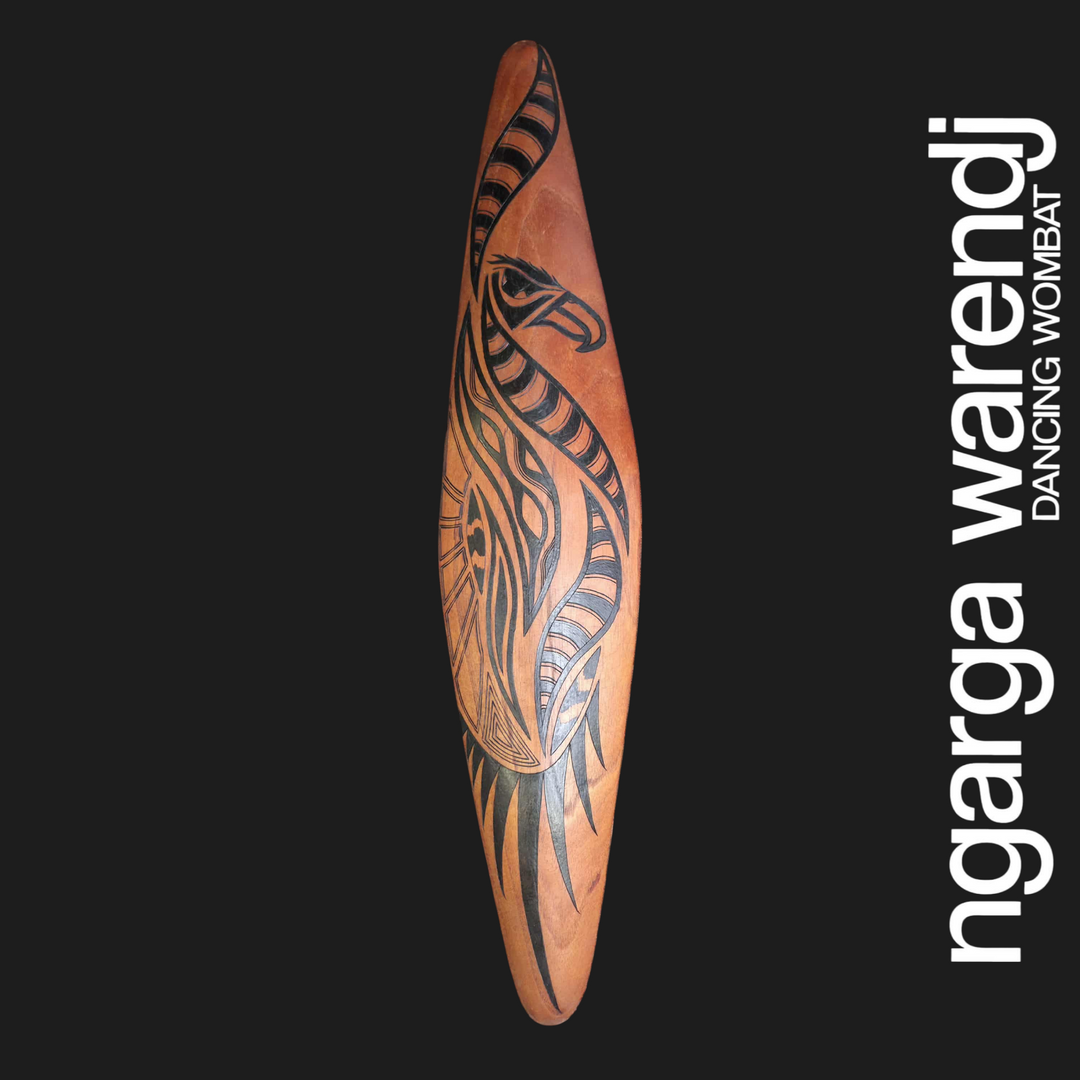 WALL SHIELD MEDIUM WIDE - BUNJIL THE WEDGE TAILED EAGLE DESIGN