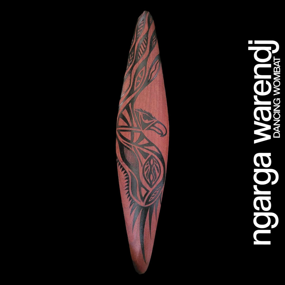 WALL SHIELD MEDIUM WIDE - BUNJIL THE WEDGE TAILED EAGLE DESIGN