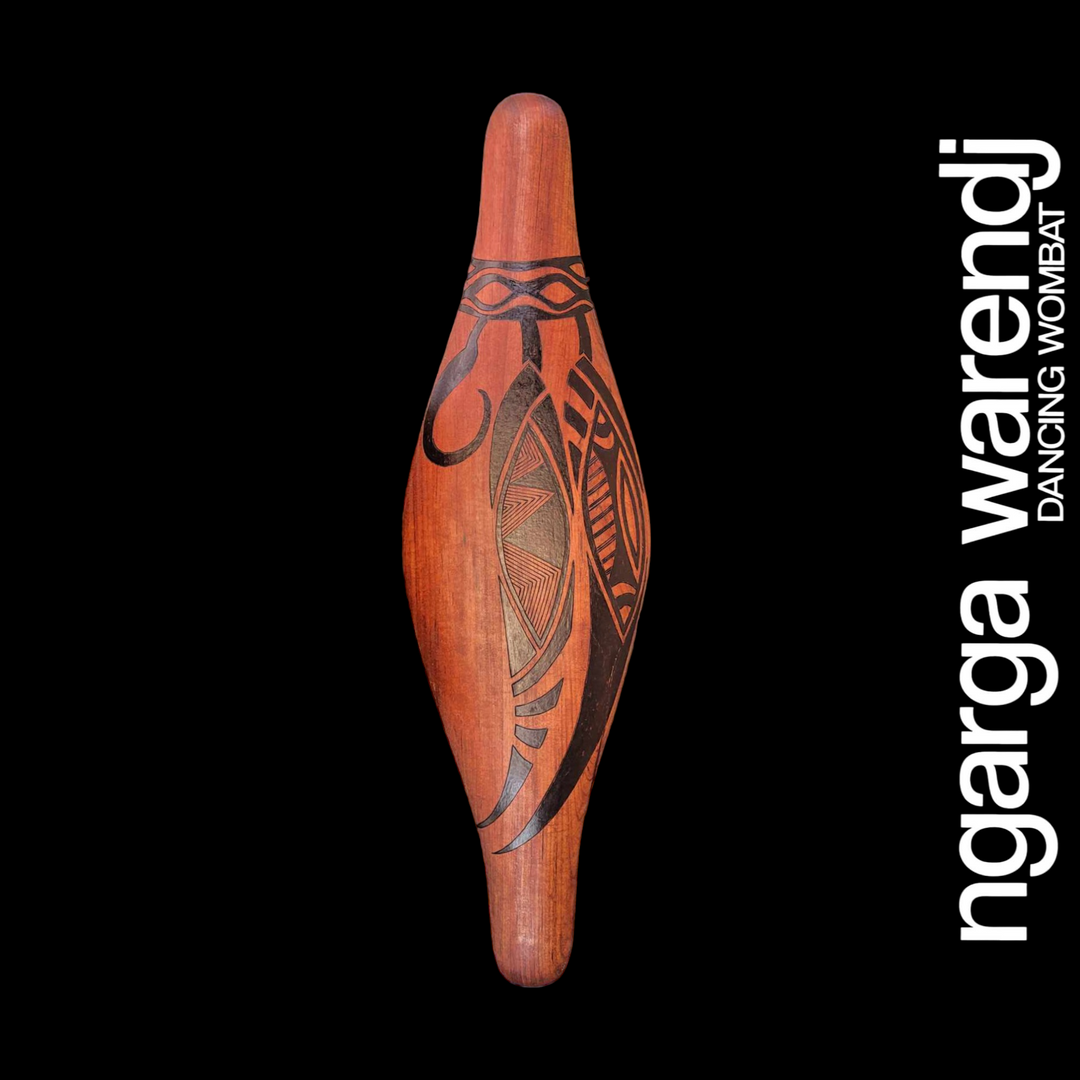 PARRYING SHIELD SMALL WIDE - GUM LEAVES WOMINDJEKA DESIGN