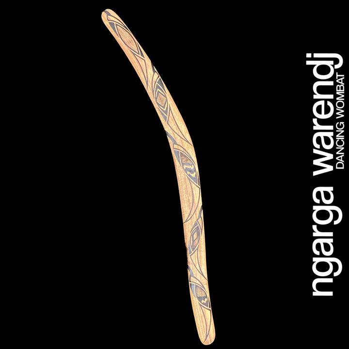 WOMINDJEKA GUM LEAVES BOOMERANG WANGIM STRINGYBARK X-LARGE