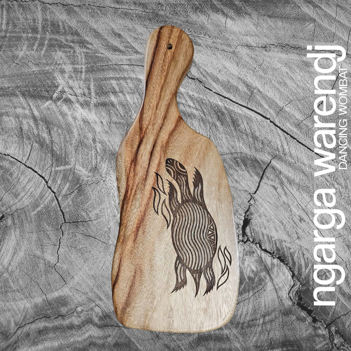 CAMPHOR LAUREL BOARD - SMALL HOOKED HANDLE ASSORTED DESIGNS