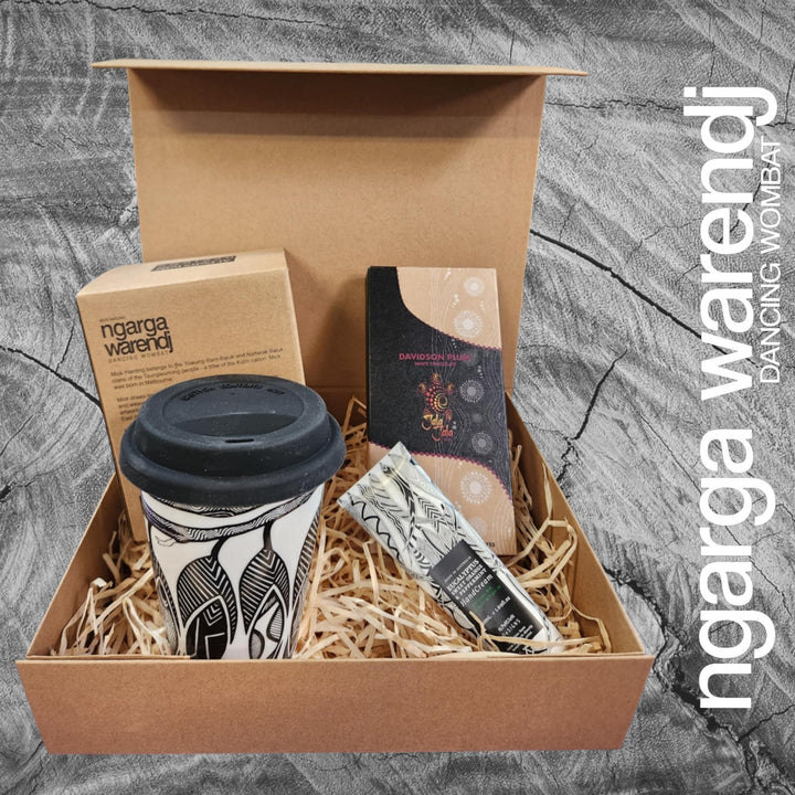 Ngarga Warendj Gift Box Mug or Keep Cup, Handcream and Chocolate Hamper Pack