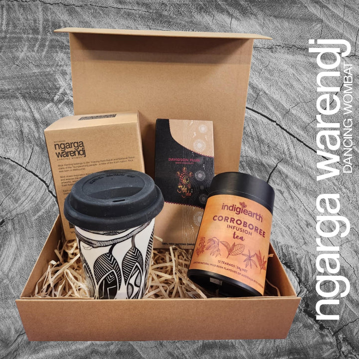 Ngarga Warendj Gift Box Indigiearth Tea, Chocolate and Keep Cup Hamper Pack