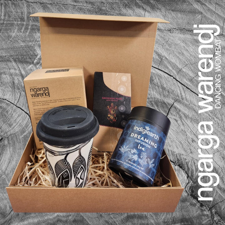 Ngarga Warendj Gift Box Indigiearth Tea, Chocolate and Keep Cup Hamper Pack