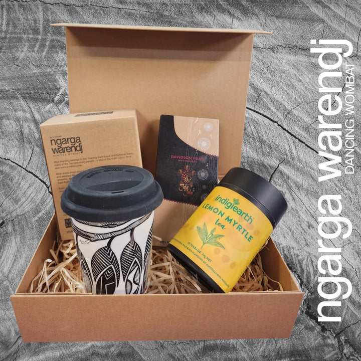 Ngarga Warendj Gift Box Indigiearth Tea, Chocolate and Keep Cup Hamper Pack