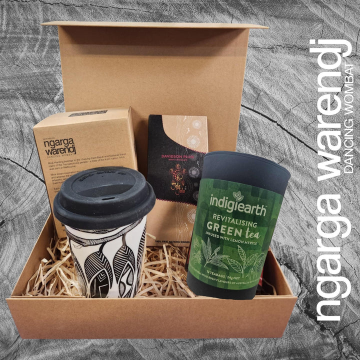 Ngarga Warendj Gift Box Indigiearth Tea, Chocolate and Keep Cup Hamper Pack