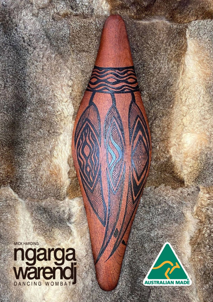 PARRYING SHIELD SMALL WIDE - GUM LEAVES WOMINDJEKA DESIGN