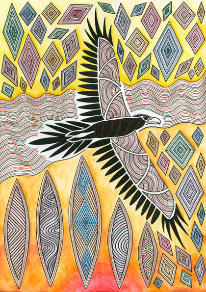 ART CARD BUNJIL THE CREATOR 100-Ngarga Warendj