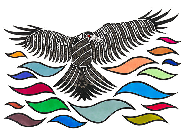 ART CARD FLYING MAGPIE 287