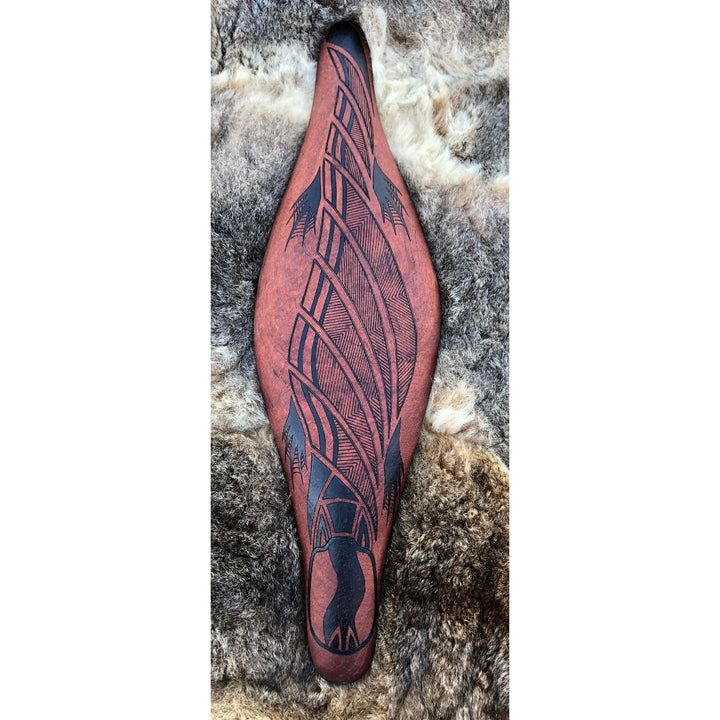 PARRYING SHIELD SMALL WIDE - BUDJA PLATYPUS DESIGN-Ngarga Warendj